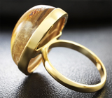 Золотое кольцо с превосходным рутиловым кварцем 29,98 карата Золото