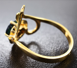 Золотое кольцо с ограненным черным опалом 0,78 карата Золото