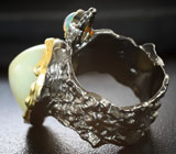 Серебряное кольцо с мексиканским и эфиопским опалами