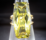Золотое кольцо с крупным лимонным цитрином 23,91 карата Золото