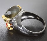 Серебряное кольцо с цитрином, карнелианом и гранатом Серебро 925