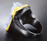 Серебряное кольцо с халцедоном ручной обработки Серебро 925