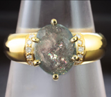 Золотое кольцо с уральским александритом 3,3 карата и бриллиантами Золото