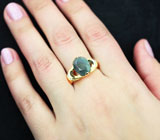 Золотое кольцо с уральским александритом 5,21 карата и бриллиантами Золото