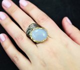 Серебряное кольцо с халцедоном 16+ карат