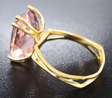 Золотое кольцо с ярким насыщенным морганитом 7,65 карата Золото
