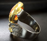 Серебряное кольцо с карнелианом, цитрином и перидотом Серебро 925