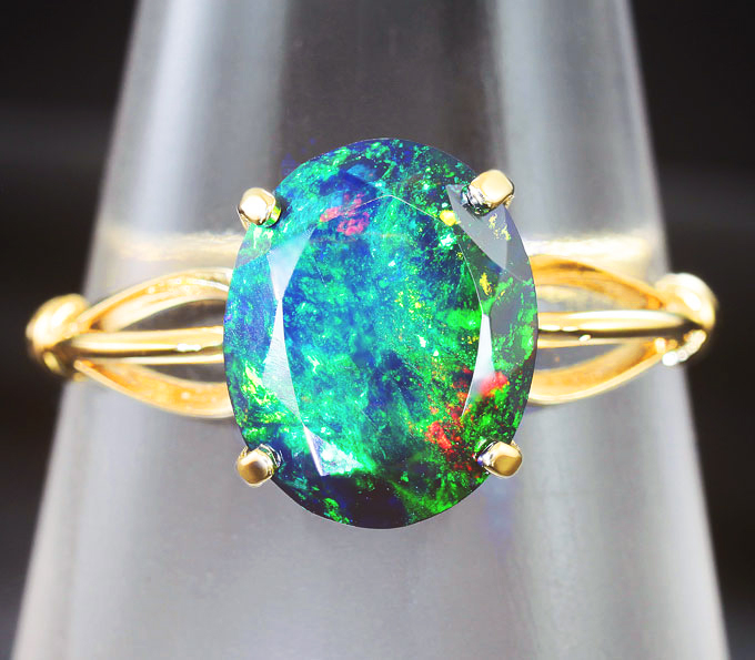 Кольцо С Черным Опалом Купить