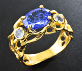 Золотое кольцо с насыщенным танзанитом 1,99 карата Золото