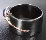 Серебряное кольцо с синим сапфиром и хризопразом Серебро 925