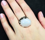 Серебряное кольцо с халцедоном 26+ карат и аметистом