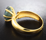 Золотое кольцо с крупным уральским александритом 4,11 карата и бриллиантами Золото