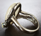 Серебряное кольцо с рутиловым кварцем и голубым топазом
