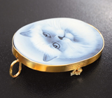 Золотая брошь/кулон с агатовой камеей 31,44 карата Золото