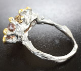 Серебряное кольцо с аметрином 6,57 карата и диопсидами Серебро 925