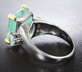 Серебряное кольцо с флюоритом и топазами Серебро 925