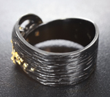 Серебряное кольцо с желтыми и падпараджа сапфирами Серебро 925