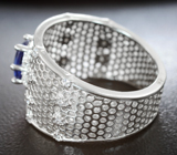 Стильное серебряное кольцо с кианитом Серебро 925