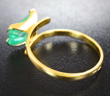 Золотое кольцо с уральским изумрудом 2,1 карата высокой чистоты и бриллиантами Золото
