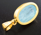 Золотой кулон с забайкальским аквамарином 11,62 карата Золото