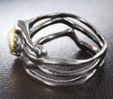 Серебряное кольцо c топовым кристаллическим эфиопским опалом и цаворитом Серебро 925
