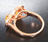 Изысканный серебряное кольцо с цитринами Серебро 925
