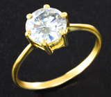 Золотое кольцо с муассанитом 1,47 карата Золото