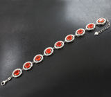 Элегантный серебряный браслет с ограненными опалами Серебро 925
