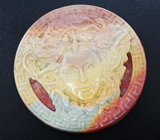 Камея-подвеска «Медуза Горгона» из цельной полихромной яшмы 