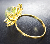 Золотое кольцо с редким медьсодержащим забайкальским турмалином 5,55 карата Золото