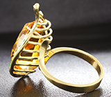 Кольцо с гелиодором, цаворитами гранатами и бриллиантами Золото