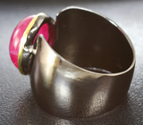 Серебряное кольцо с пурпурно-розовым сапфиром Серебро 925