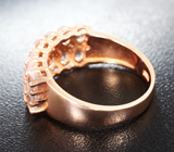 Чудесное серебряное кольцо с морганитами Серебро 925