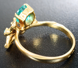 Золотое кольцо с «неоновыми» апатитами 1,46 карата Золото