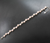 Серебряный браслет с перуанскими розовыми опалами Серебро 925