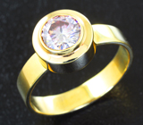 Золотое кольцо с розовым муассанитом 0,77 карата Золото