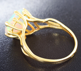 Золотое кольцо с ограненным эфиопским опалом 2,16 карата Золото