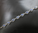 Ажурный серебряный браслет с кианитами Серебро 925