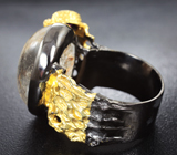 Серебряное кольцо с «призрачным» кварцем и родолитами Серебро 925