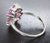 Прелестное серебряное кольцо с рубеллитами Серебро 925