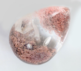 Камень в камне! Кристалл кварца в кабошоне «садового» кварца 46,3 карата