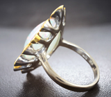 Серебряное кольцо с кристаллическим эфиопским опалом 10,18 карата и разноцветными сапфирами Серебро 925