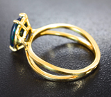 Золотое кольцо с ограненным черным опалом 1,41 карата Золото