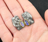 Необычные серебряные серьги с кристаллическими опалами Серебро 925
