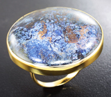 Золотое кольцо с крупным бархатным петерситом 39,64 карата Золото