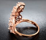 Изысканное серебряное кольцо с морганитами Серебро 925