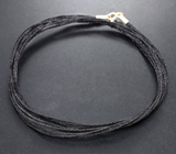 Тканевый шнур в 5 линий 460 мм / 2 мм Серебро 925