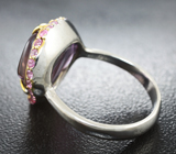 Серебряное кольцо с аметрином авторской огранки 8,18 карата и сапфирами Серебро 925