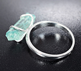 Кольцо с кристаллом забайкальского аквамарина 7,56 карата