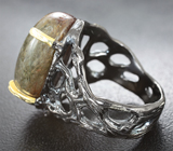 Серебряное кольцо с полихромным рутиловым кварцем